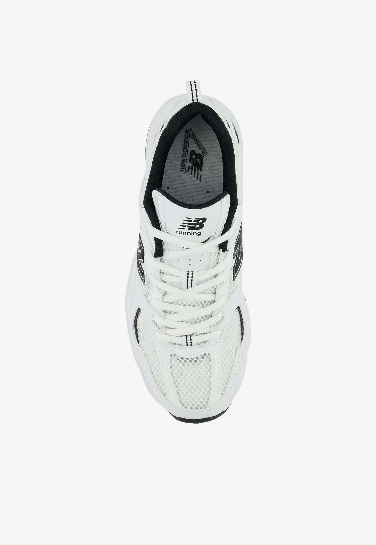 530 Low-Top Sneakers in White with Black