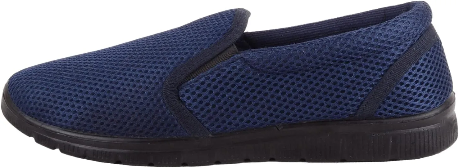 ABSOLUTE FOOTWEAR Mens Slip On Twin Gusset Breathable Mesh Sport Pumps Trainers Sneakers