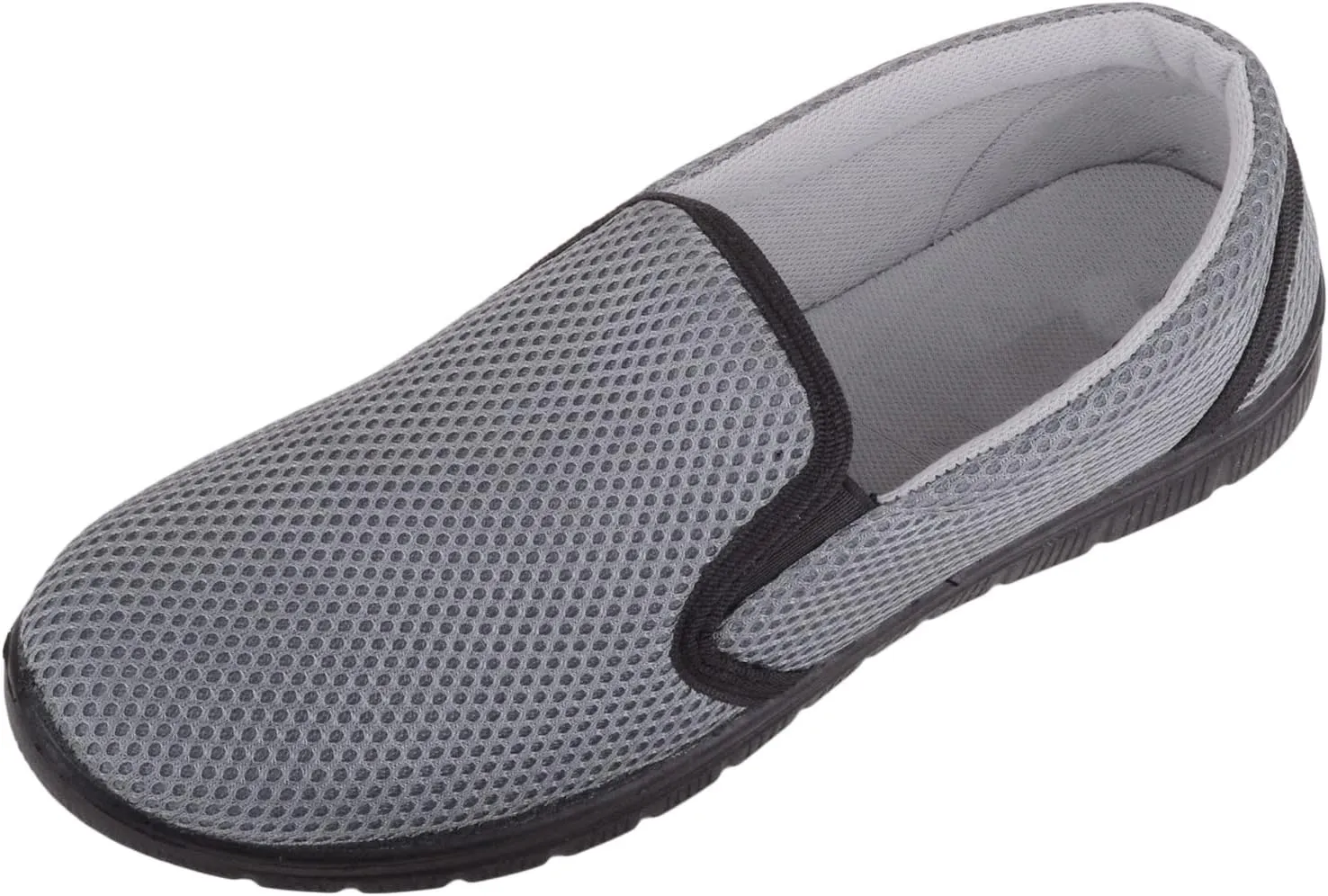 ABSOLUTE FOOTWEAR Mens Slip On Twin Gusset Breathable Mesh Sport Pumps Trainers Sneakers