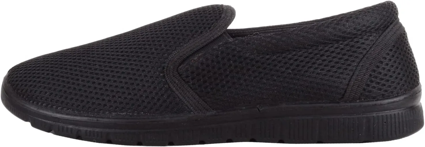 ABSOLUTE FOOTWEAR Mens Slip On Twin Gusset Breathable Mesh Sport Pumps Trainers Sneakers