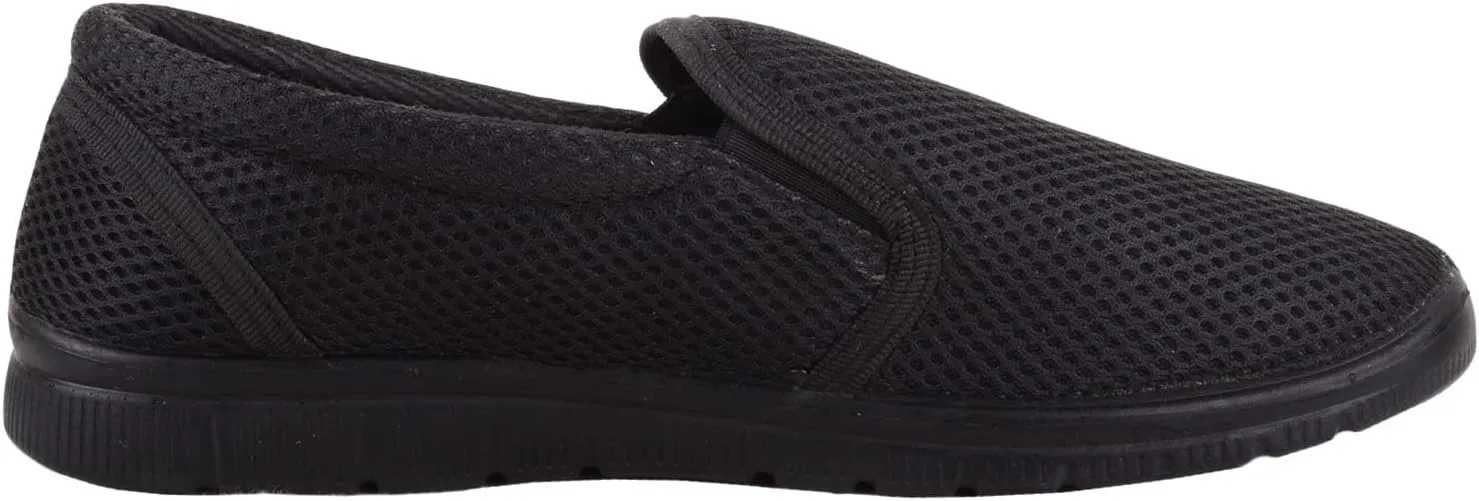 ABSOLUTE FOOTWEAR Mens Slip On Twin Gusset Breathable Mesh Sport Pumps Trainers Sneakers