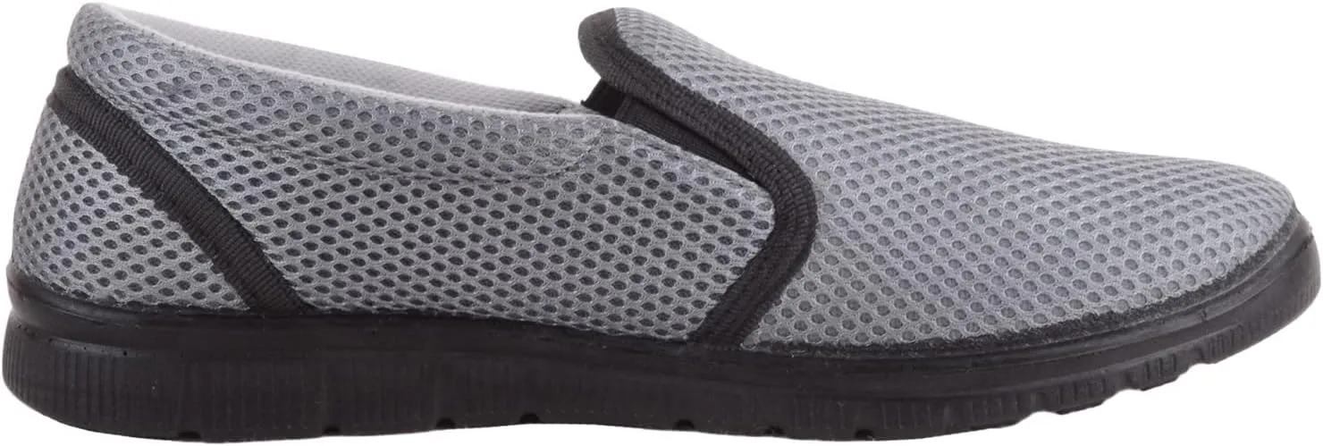 ABSOLUTE FOOTWEAR Mens Slip On Twin Gusset Breathable Mesh Sport Pumps Trainers Sneakers