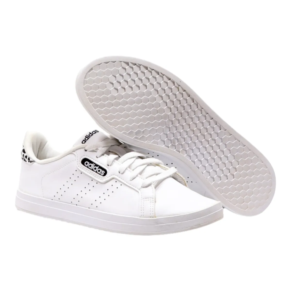 ADIDAS Low Top Trainers White Leather Womens UK 5