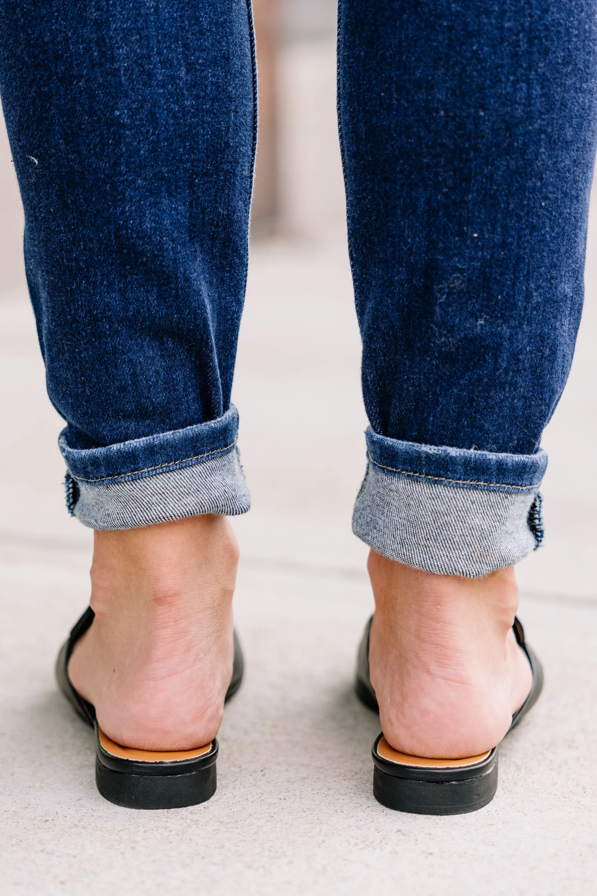 Be Your Own Boss Black Flat Mules