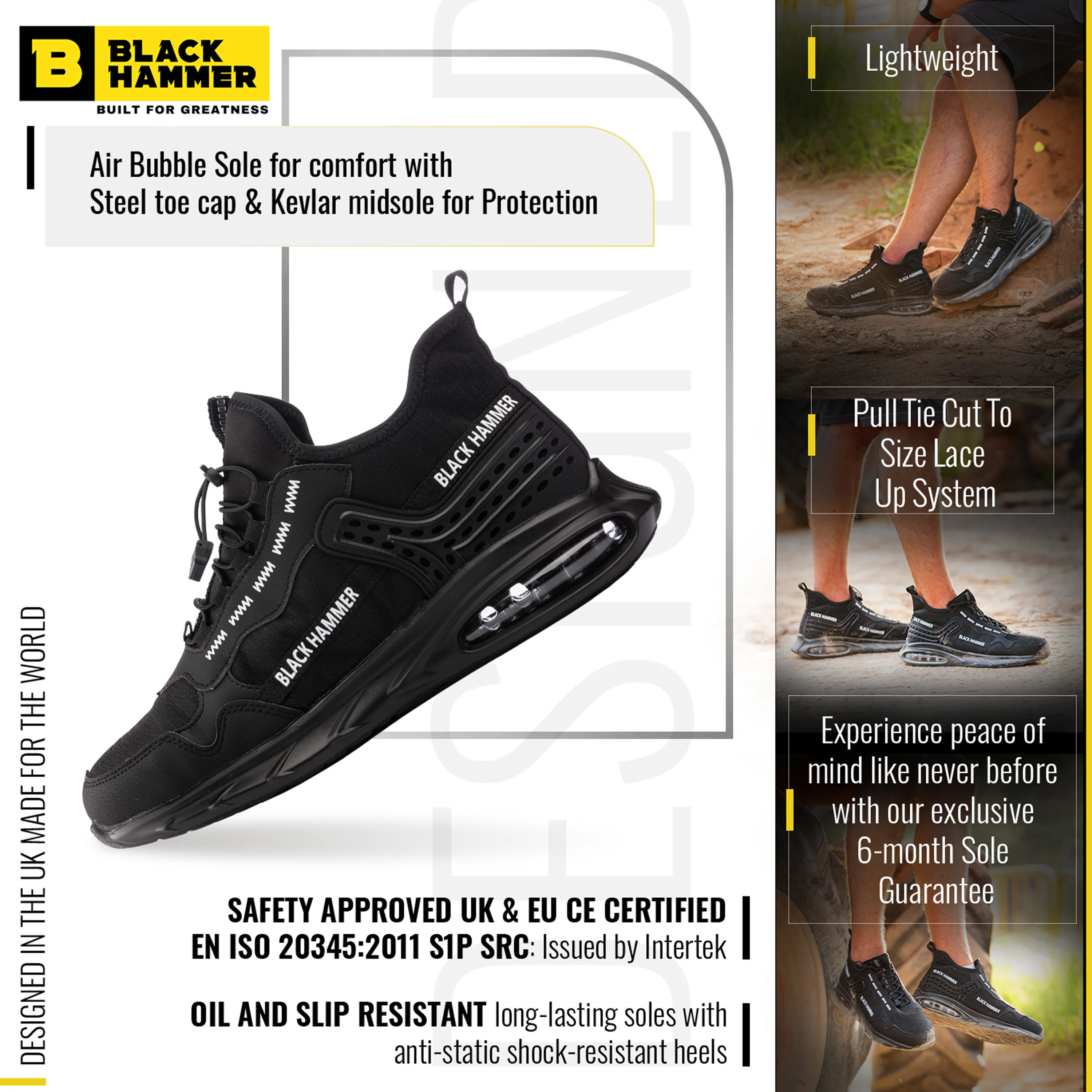 Black Hammer - 5599 Elevate Runner Safety Trainers