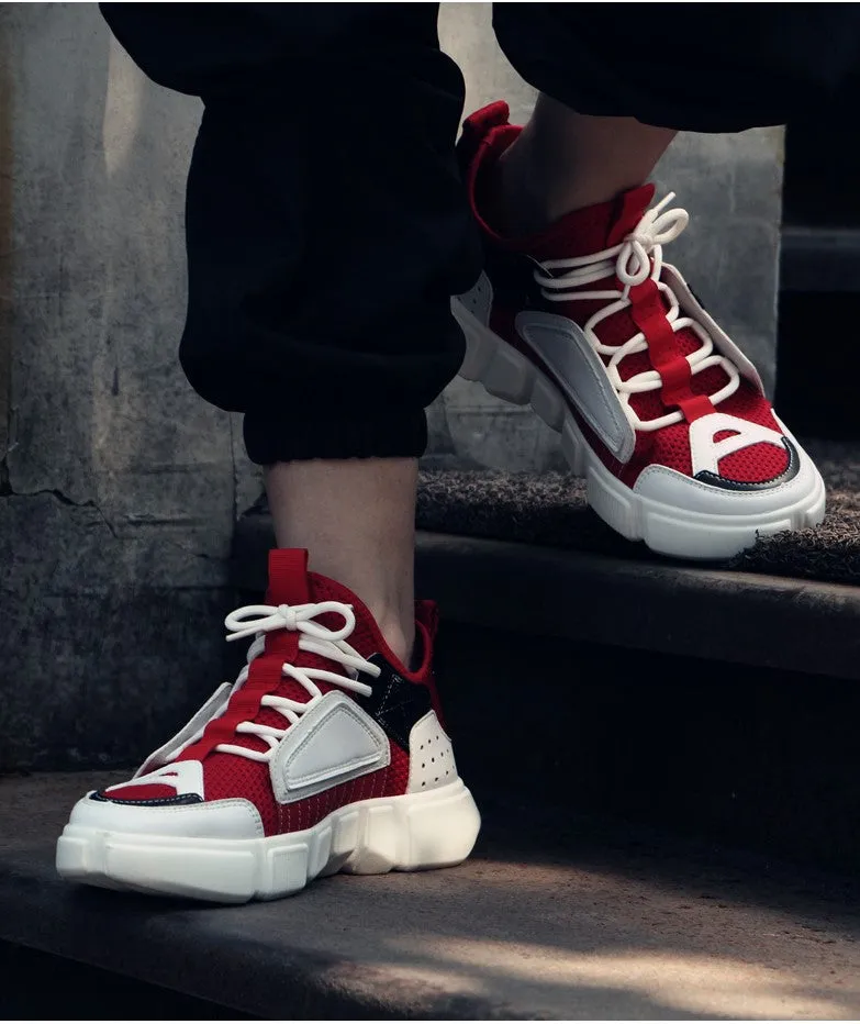 BOOPDO MESS DESIGN BREATHABLE MESH DETAIL TRAINERS
