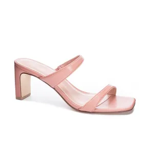 Chinese Laundry Yanti Strappy Square Toe Mule Sandal Heels - Nude