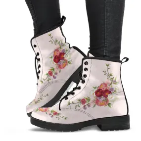 Combat Boots - Vintage Flowers | Boho Shoes, Handmade Lace Up Boots, 90s Boots, 2000s Boots, Vintage Boots Women, Hipster Boots Women