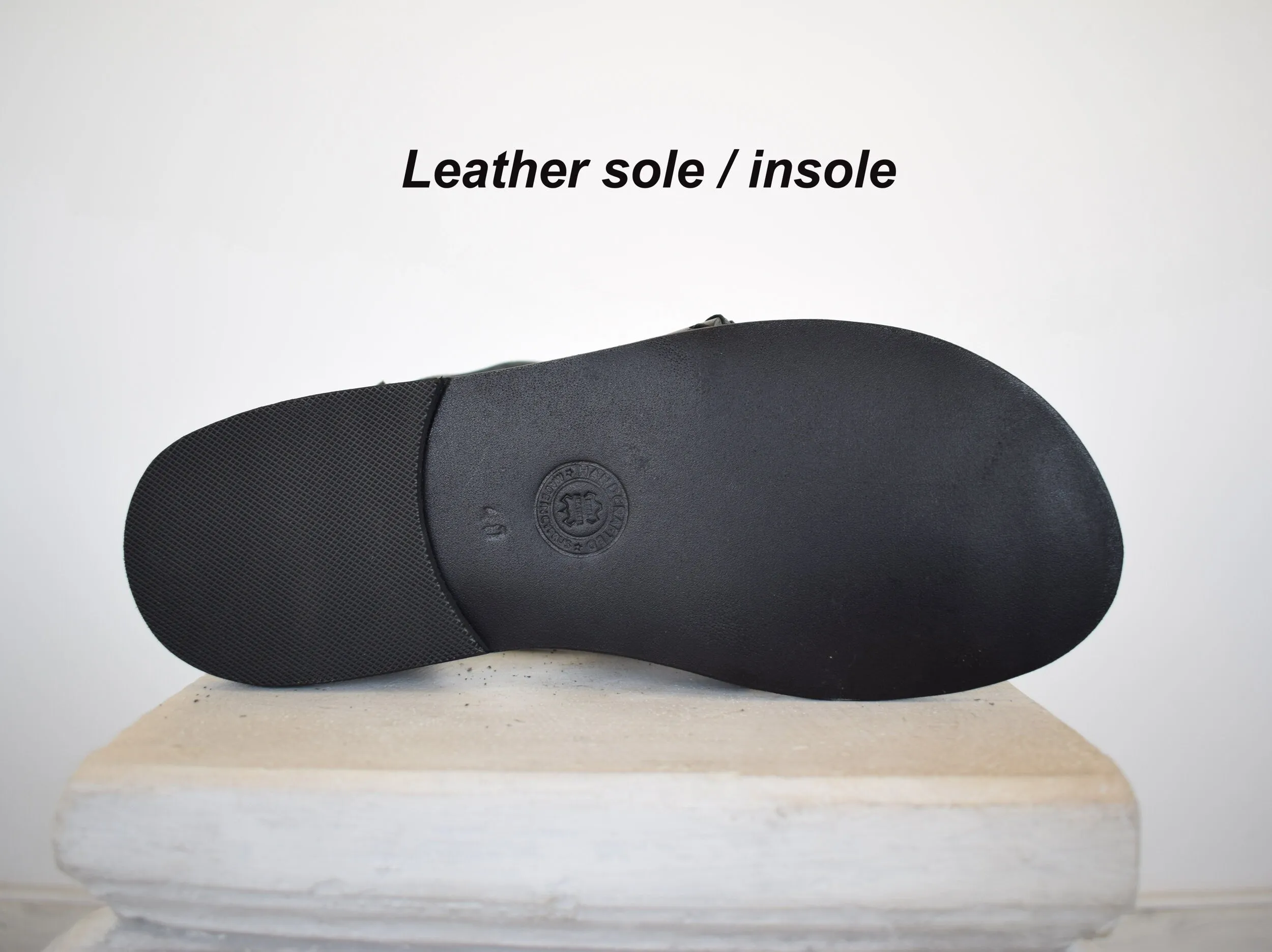 Criss Cross Greek Leather sandals - slipers Men, slide tan/natural, black sandals, leather sole - insole
