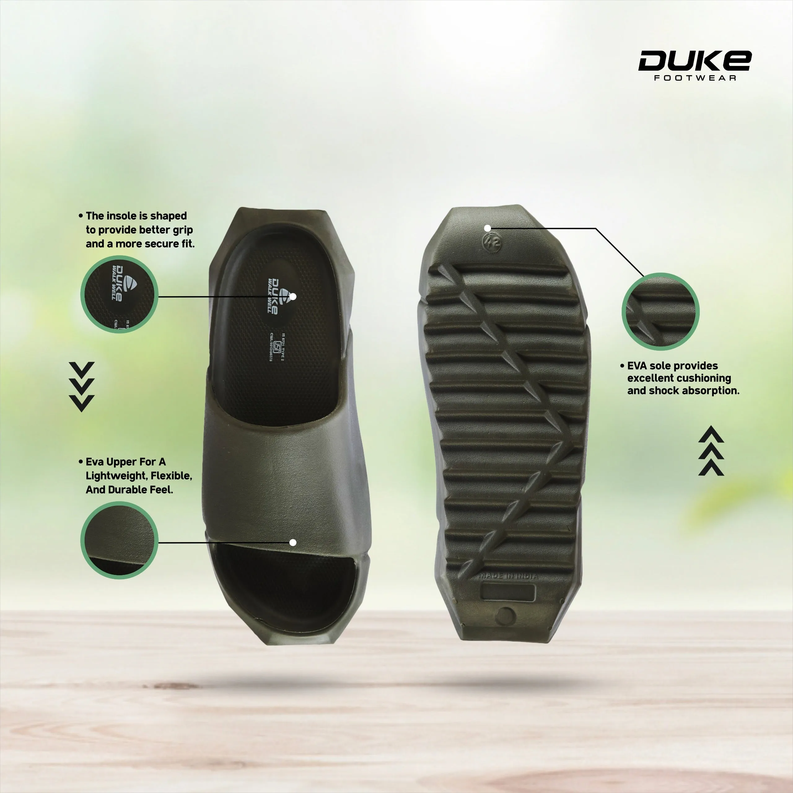 Duke Men's Zenstep Sliders  (FWC6192)