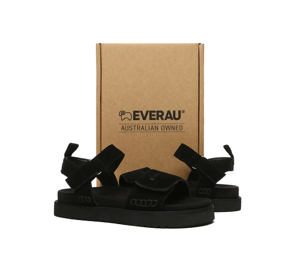 EVERAU® Women Adjustable Hook and Loop Slingback Summer Sandals Carla