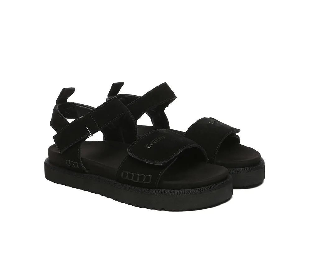 EVERAU® Women Adjustable Hook and Loop Slingback Summer Sandals Carla