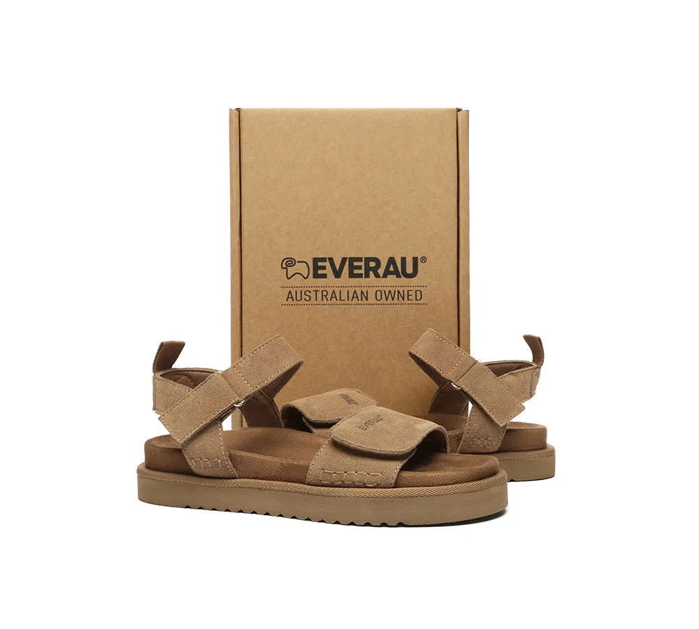 EVERAU® Women Adjustable Hook and Loop Slingback Summer Sandals Carla