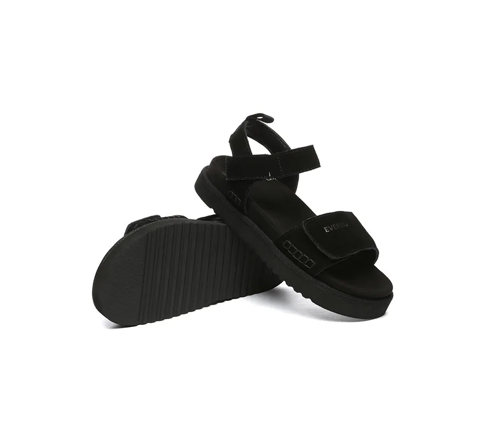 EVERAU® Women Adjustable Hook and Loop Slingback Summer Sandals Carla