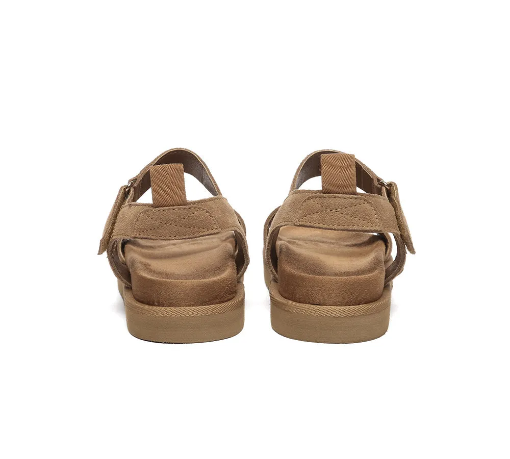 EVERAU® Women Adjustable Hook and Loop Slingback Summer Sandals Carla
