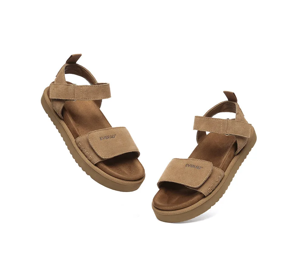EVERAU® Women Adjustable Hook and Loop Slingback Summer Sandals Carla