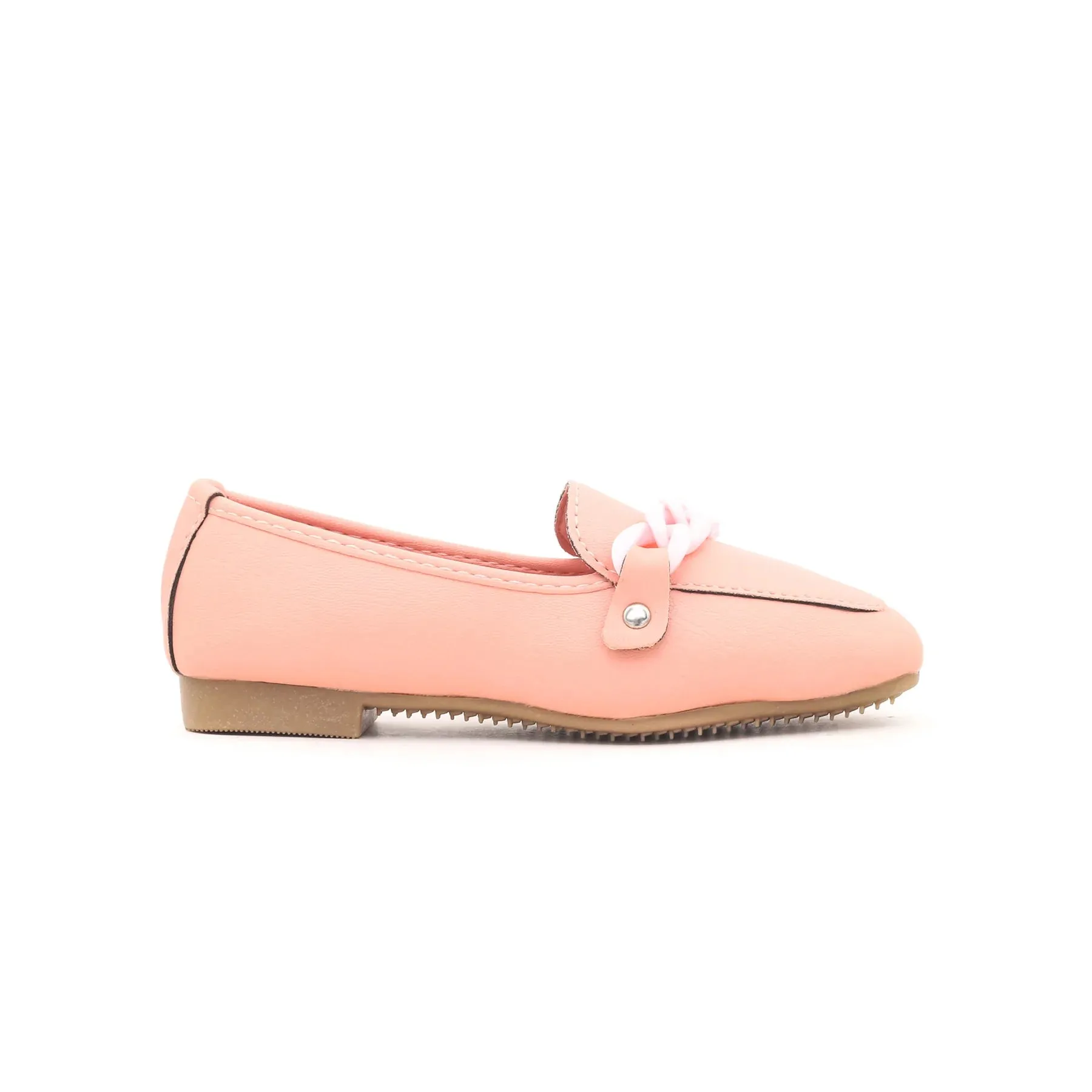 Girls Pink Formal Moccasin KD0292