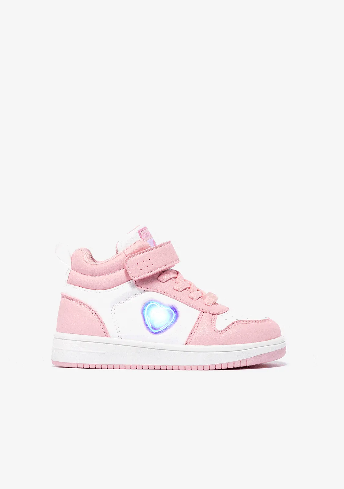 Girl´s Pink - White With Lights Hi-Top Sneakers Napa