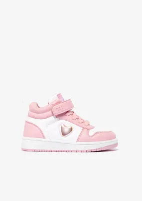 Girl´s Pink - White With Lights Hi-Top Sneakers Napa