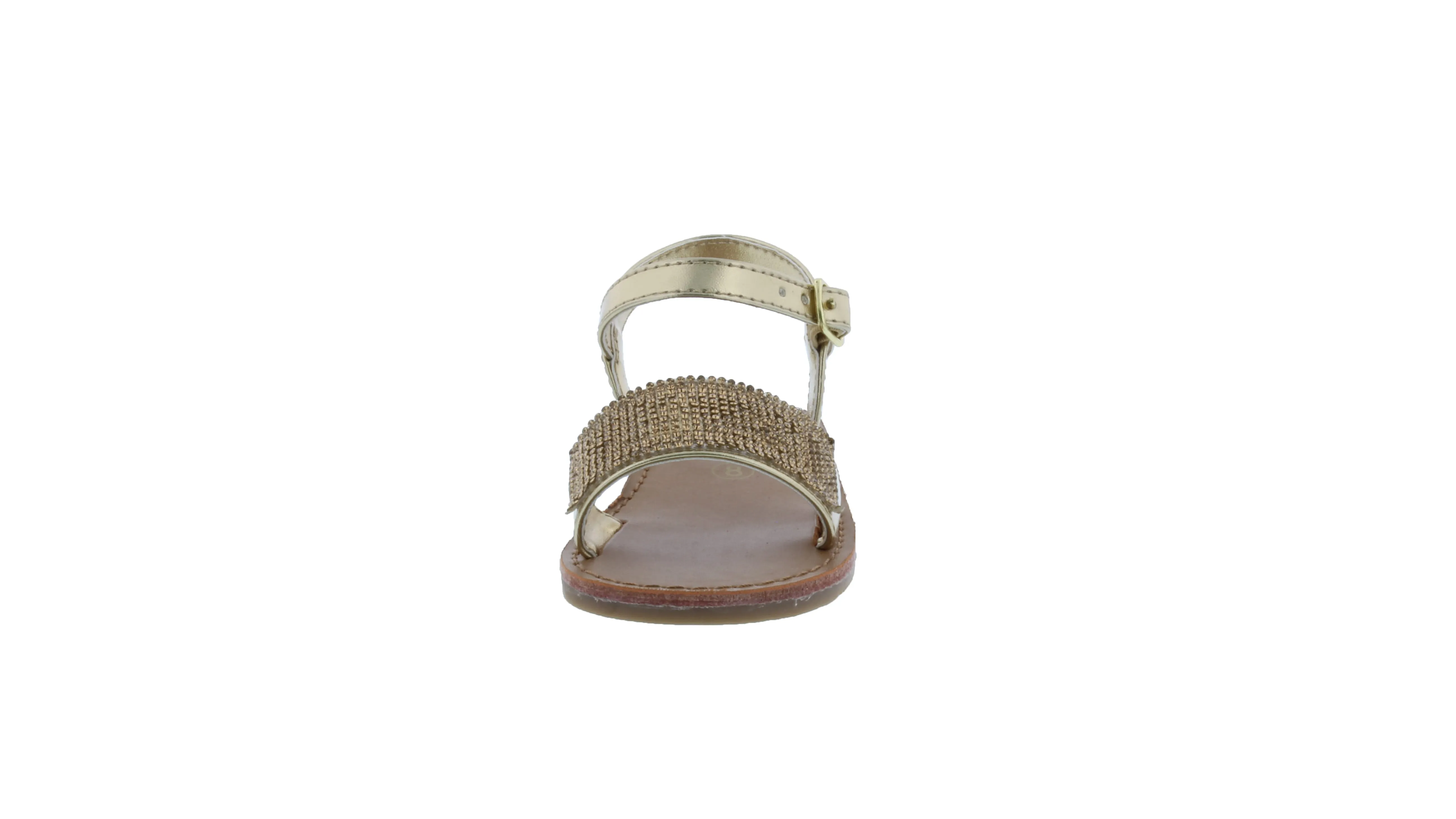 Girls Rhinestone Vamp Sandal