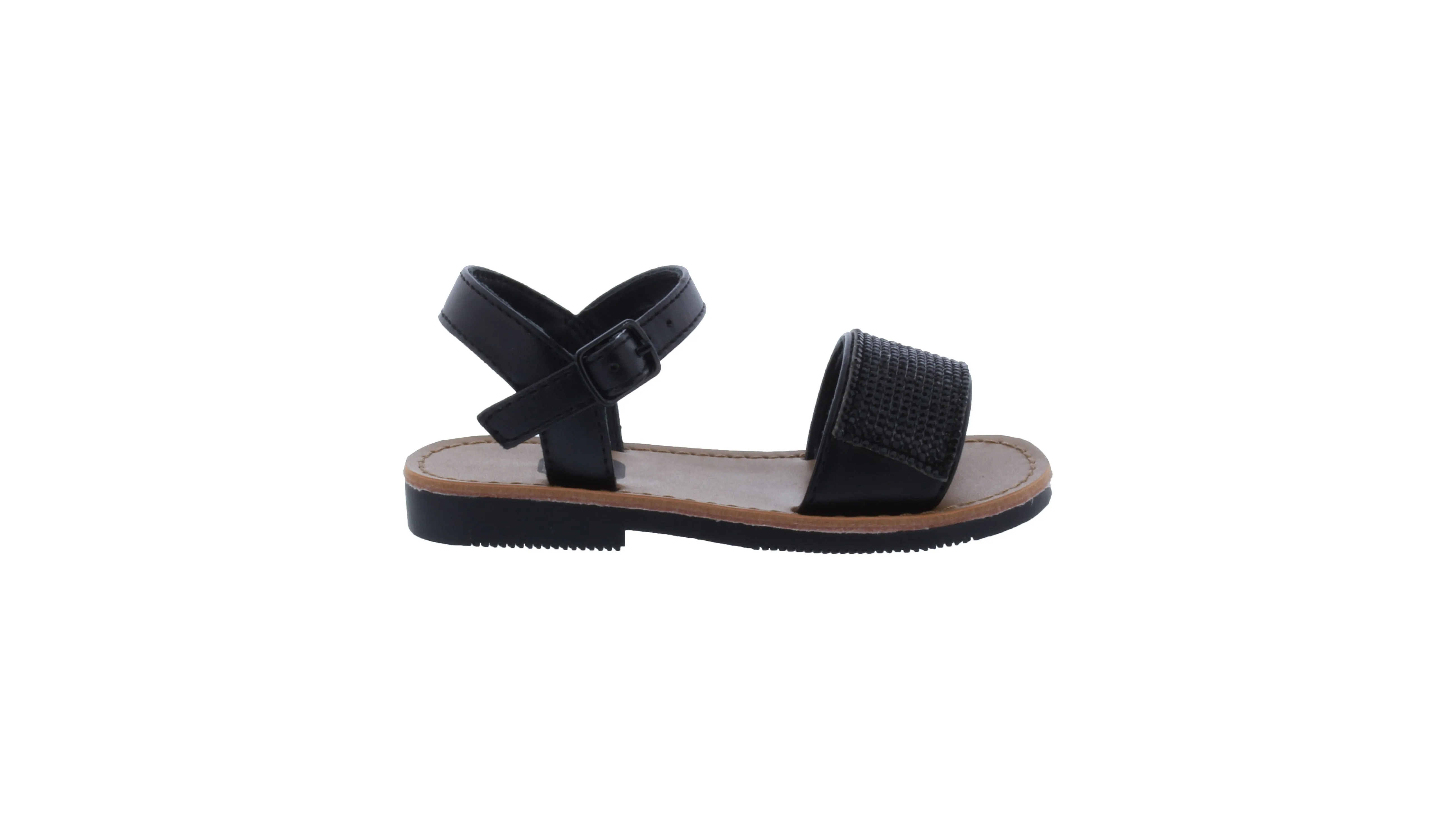 Girls Rhinestone Vamp Sandal