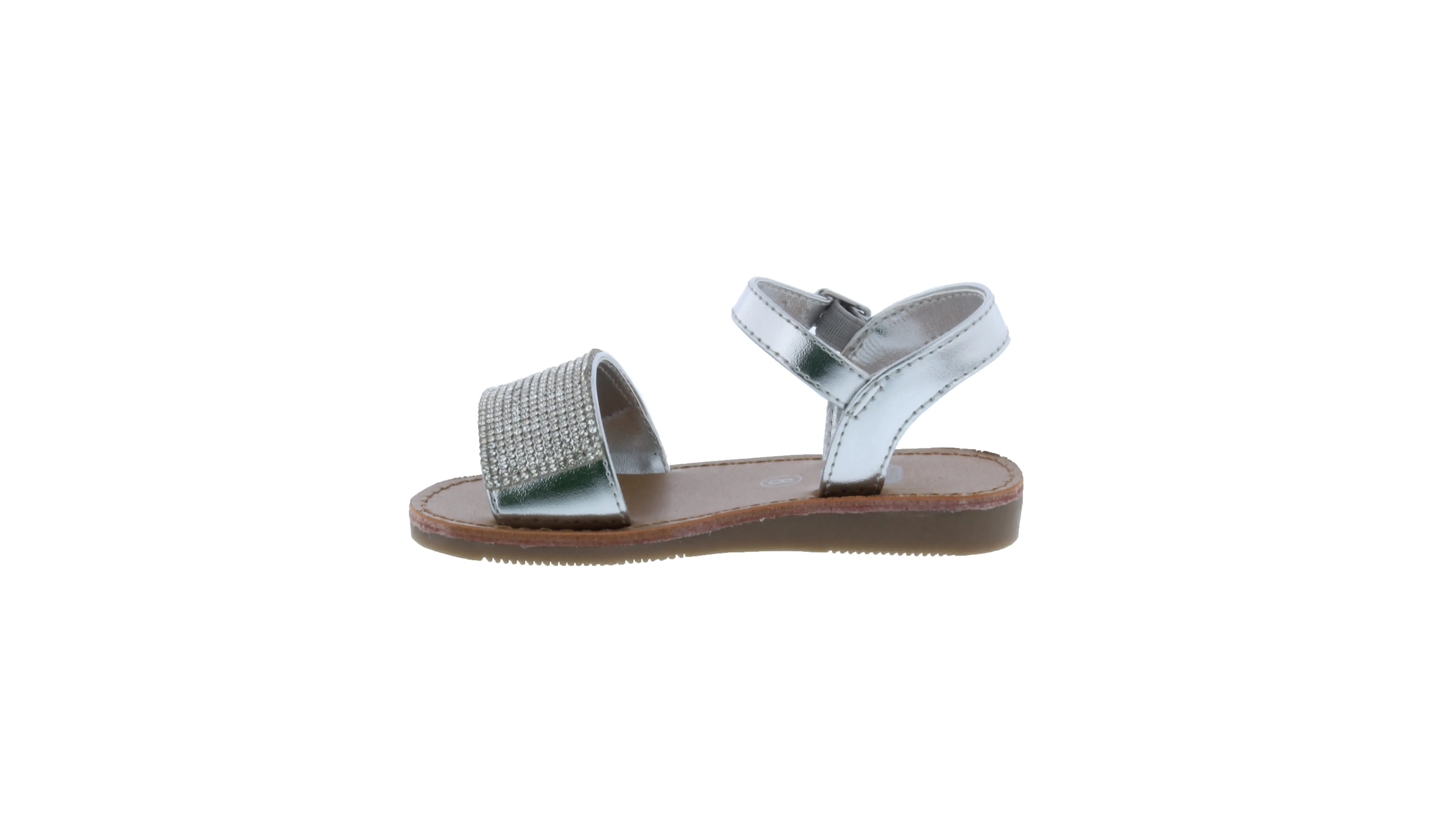 Girls Rhinestone Vamp Sandal