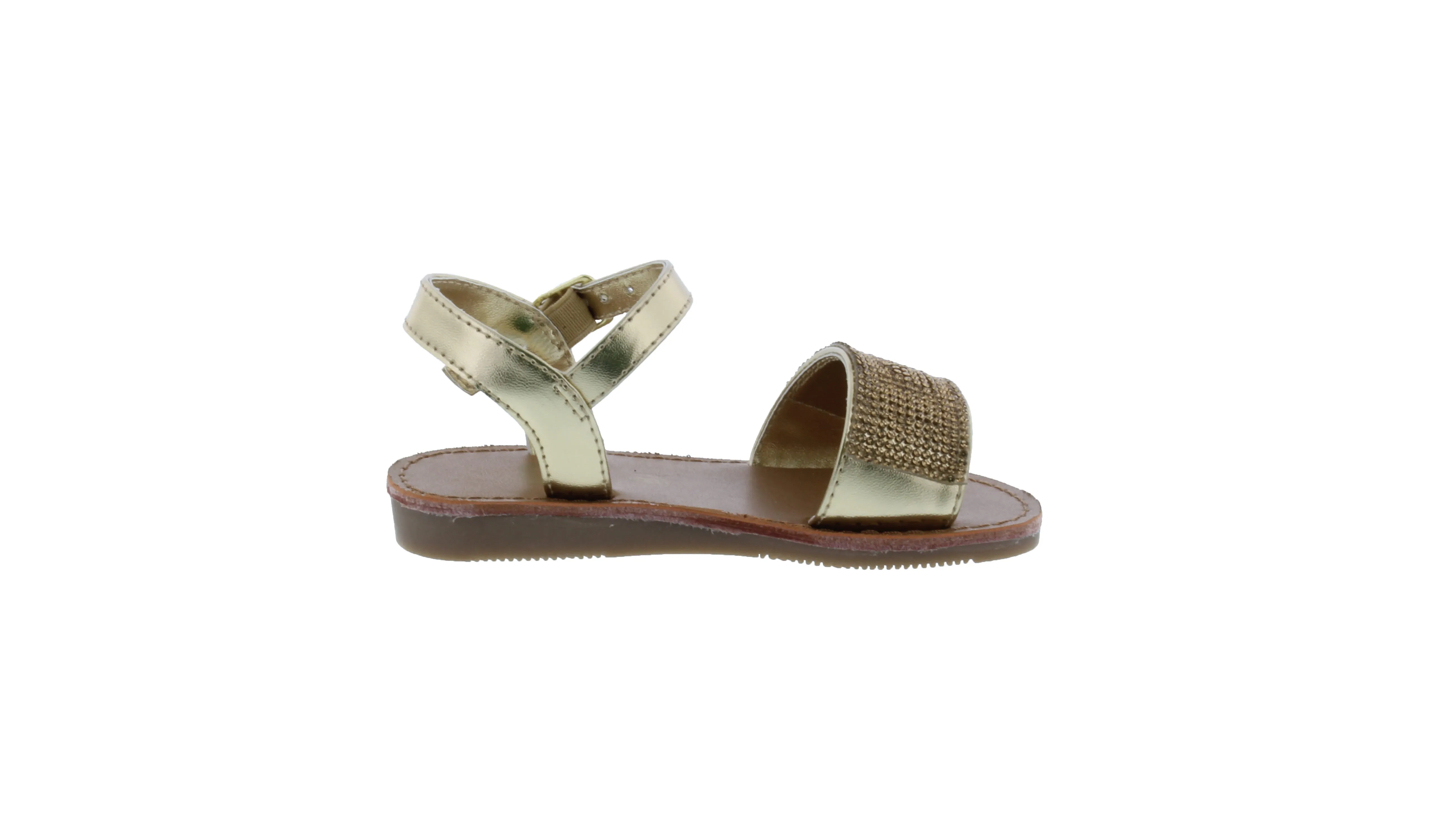Girls Rhinestone Vamp Sandal