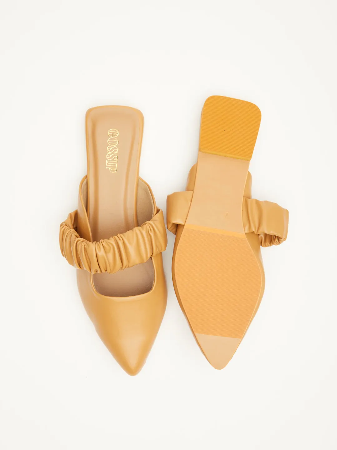 GOSSIP WOMENS DARK BEIGE MULES