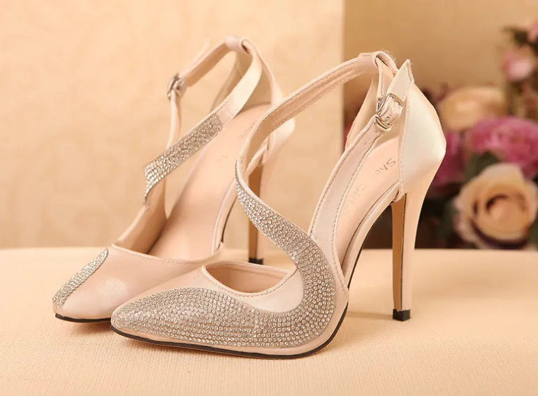 High Heel Rhinestone Sandals