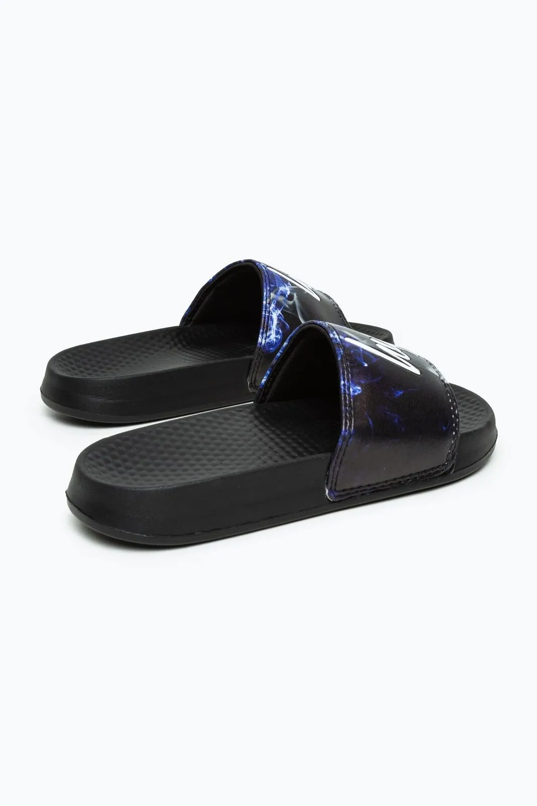 Hype Kids Unisex Blue Lightning Sky Outline Script Sliders
