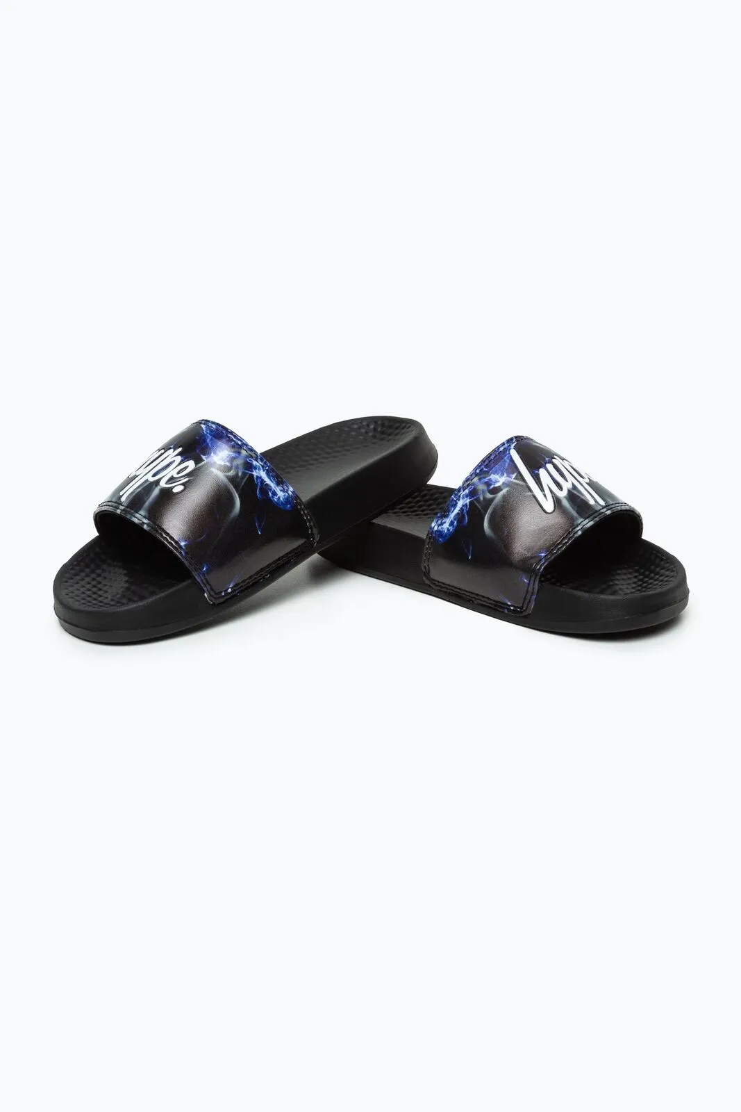 Hype Kids Unisex Blue Lightning Sky Outline Script Sliders