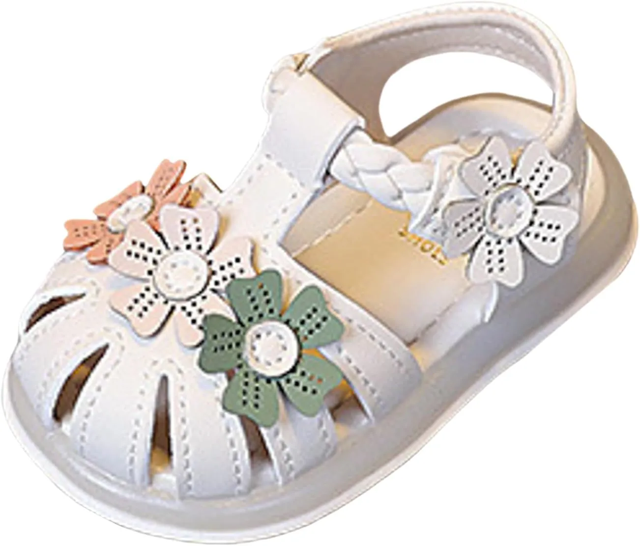 Kids Clear Glitter Jelly Sandal Girls Flower Sandals Light Up Sandals Stylish Soft Bottom Little Girls Beach Shoes