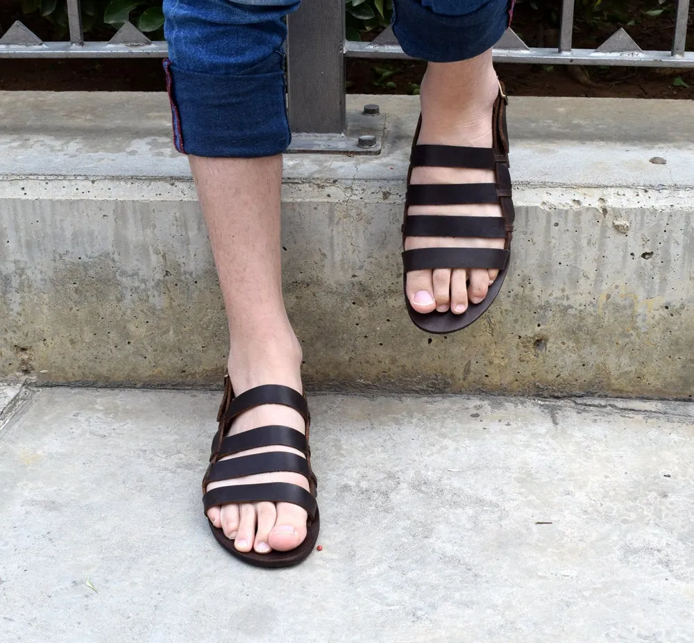 Leather sandals men/ Slide leather sandals/ Slide men sandals/ Men leather sandals/ Men sandals/ 2018 sandals/ Gift for him/ Gift for men