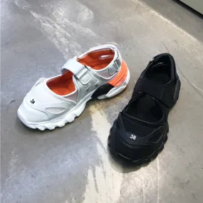 LUXE SEVEN DESIGN STRAP TRAINERS WITH CHUNKY SOLE
