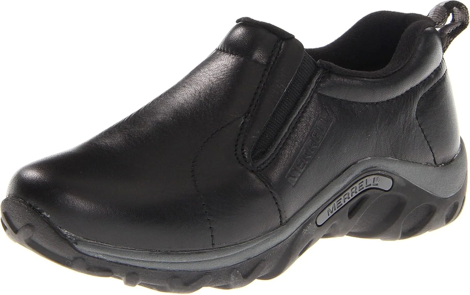 Merrell unisex child Jungle Moccasin, Black Leather, 6.5 Big Kid US
