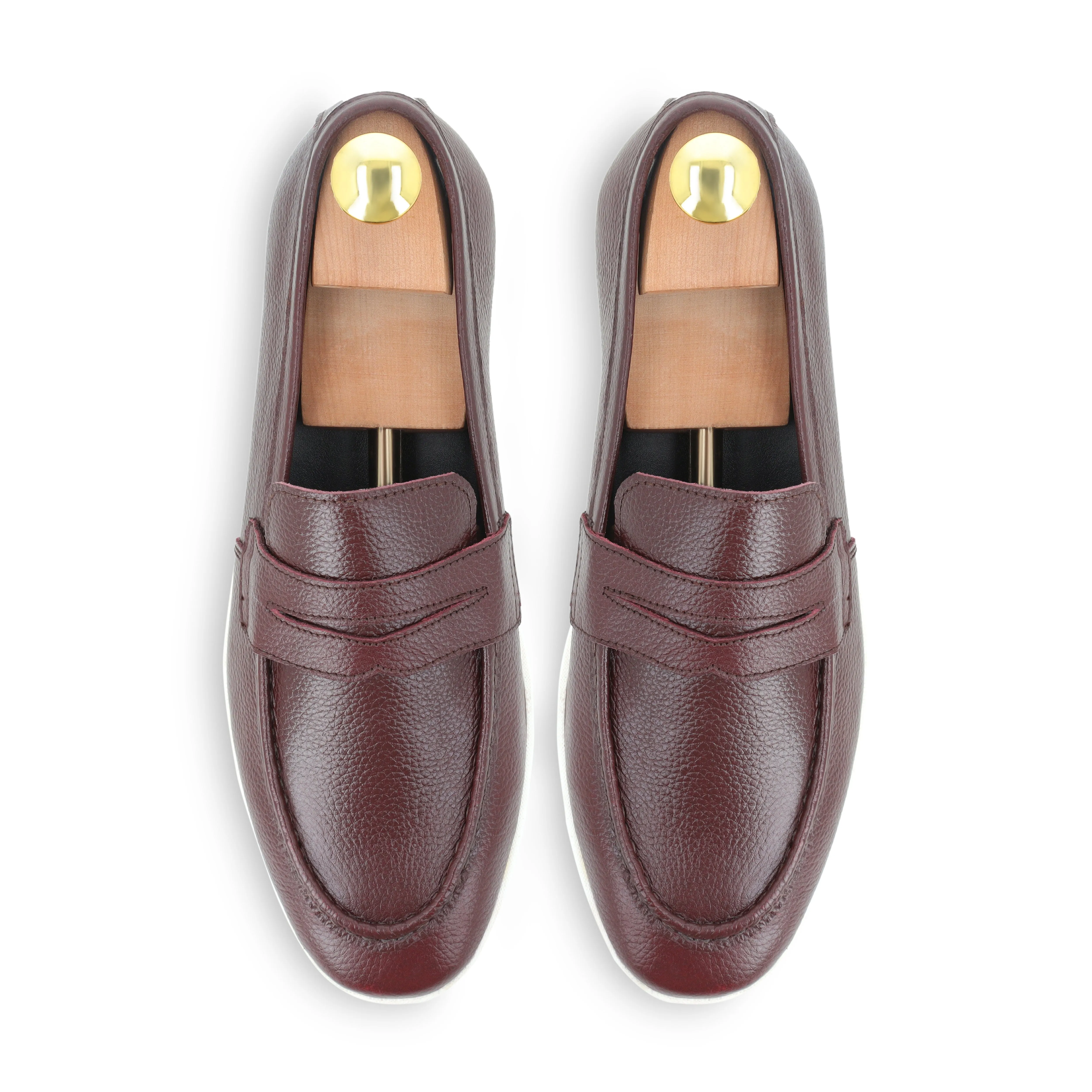 Modern Penny Loafers - Maroon