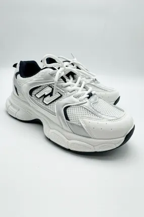 Novastride Mesh Lace-Up Trainers in White