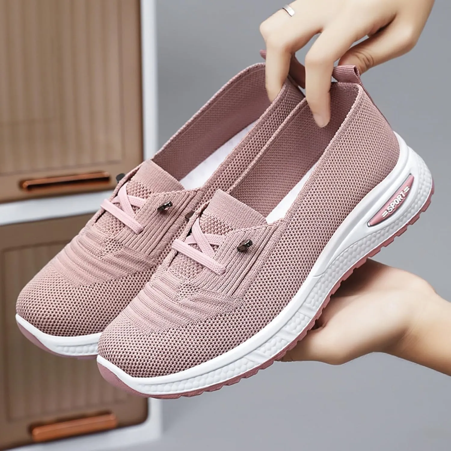 Orthopedic Shoes for Women, Women's Slip On Walking Shoe Breathable Arch Support Non-Slip Sneakers Comfortable Shoes