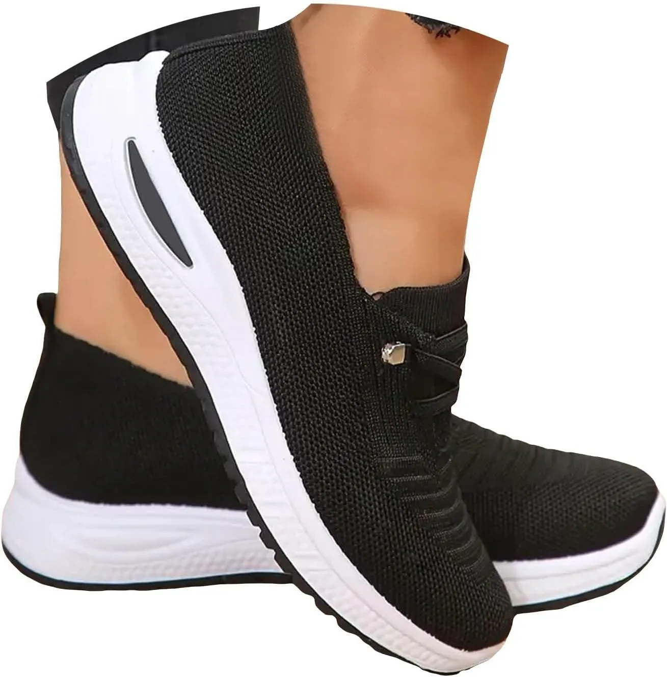 Orthopedic Shoes for Women, Womens Slip On Walking Sneakers Breathable Tennis Shoes Comfortable Mesh Non-Slip Shoes