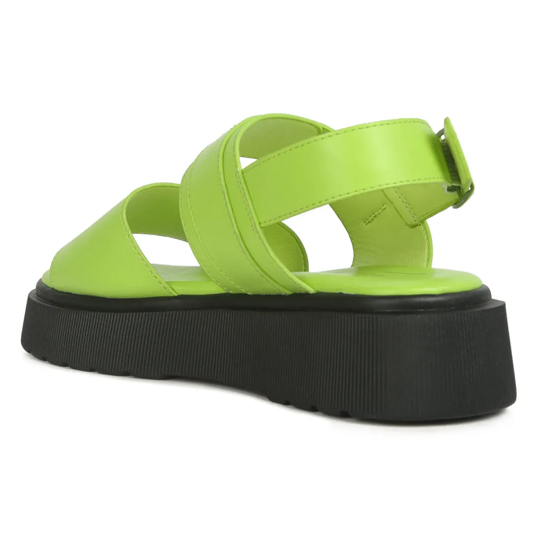 Pin Buckle Platform Sandals