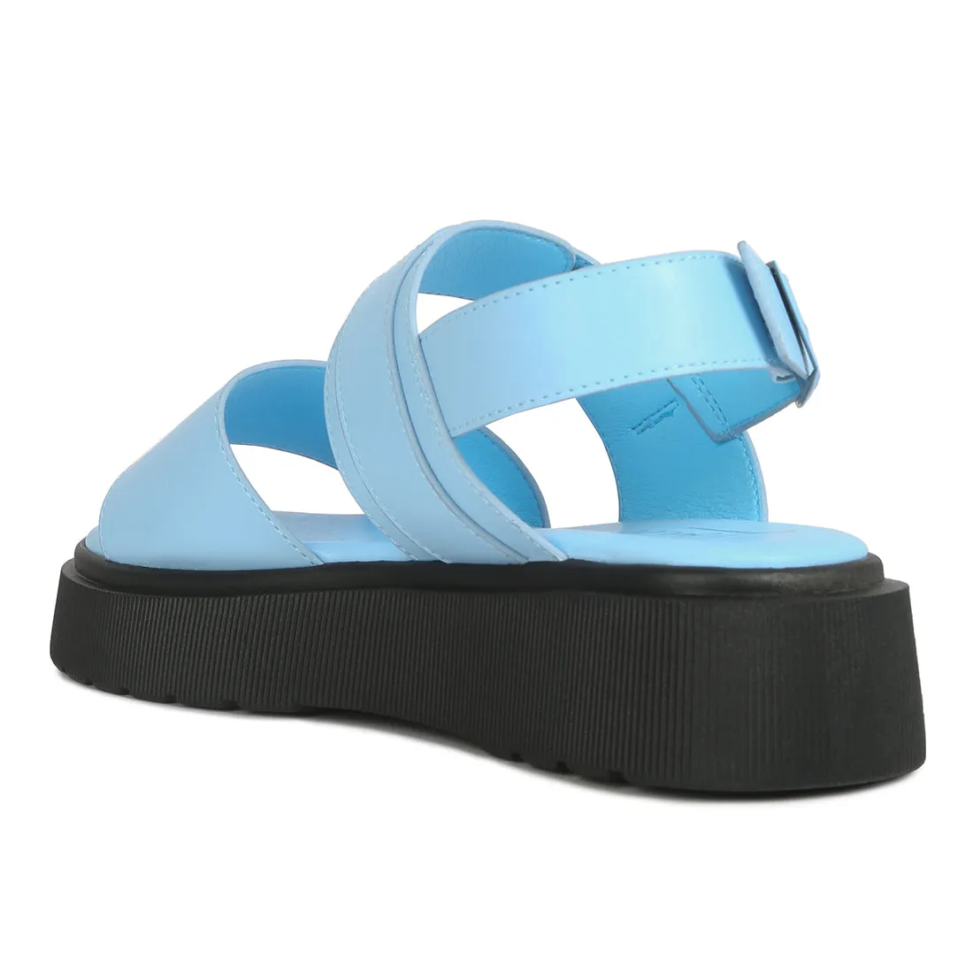 Pin Buckle Platform Sandals