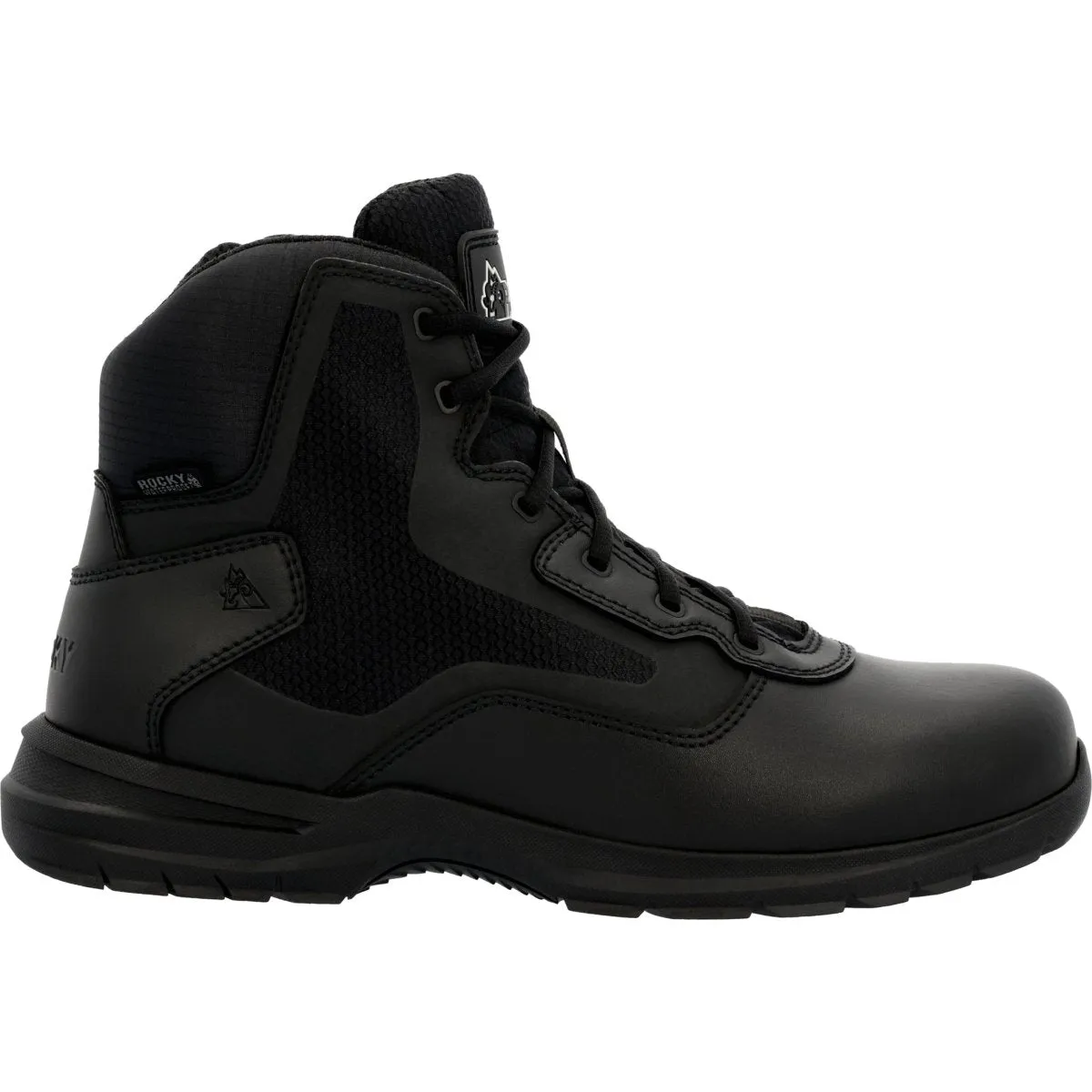 Rocky Cadet 6" Men's Side Zip Public Service Boots Rkd0104 In Black
