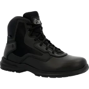 Rocky Cadet 6" Men's Side Zip Public Service Boots Rkd0104 In Black