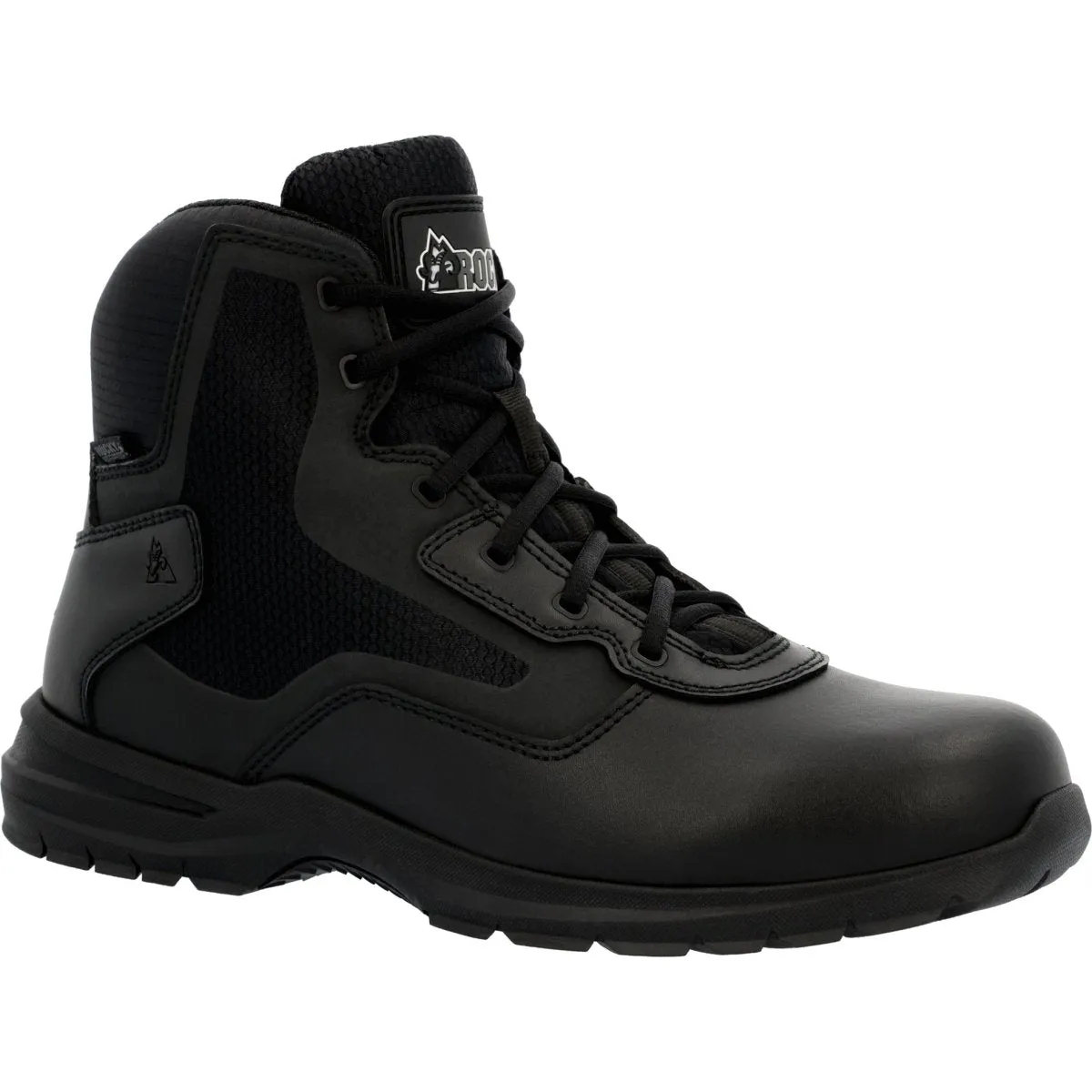 Rocky Cadet 6" Men's Side Zip Public Service Boots Rkd0104 In Black