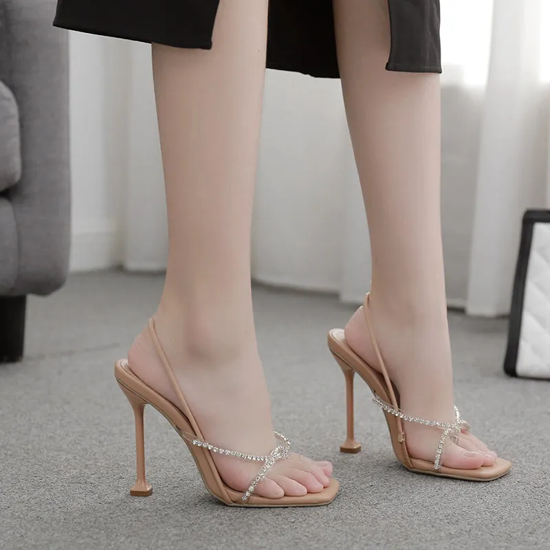 sandals thin open toe high heels