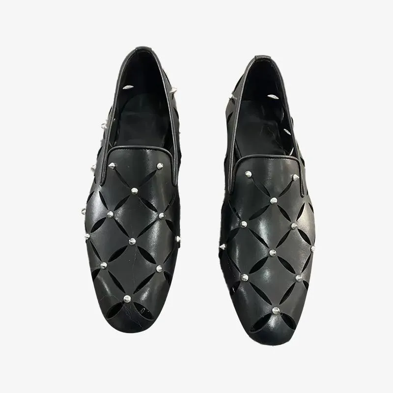 Slip-On Rivets Loafer Shoes