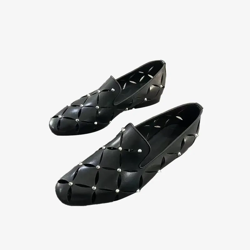 Slip-On Rivets Loafer Shoes