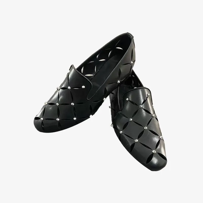 Slip-On Rivets Loafer Shoes
