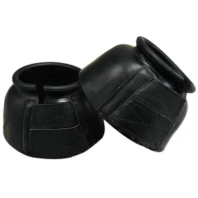 Small Hilason Western Horse Tack Rubber Bell Boots Black