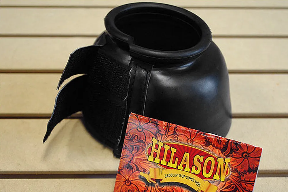 Small Hilason Western Horse Tack Rubber Bell Boots Black